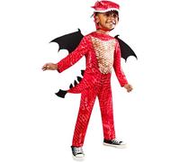 Rubies Costume ufficiale da drago rosso, per bambini, taglia 5-6 anni, per Halloween
