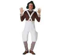 Costume Ufficiale Da Uomo Willy Wonka Oompa Loompa Per Adulti Festa In Maschera