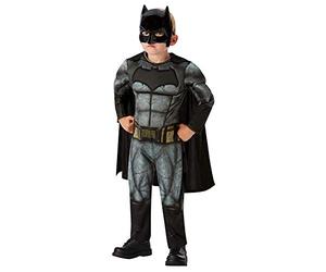 Rubies Costume ufficiale DC Justice League Batman Deluxe, per bambini, età 9-10 anni, altezza 140 cm, Halloween