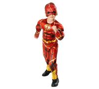 Rubie's Costume ufficiale DC The Flash, costume da supereroe per bambini 7-8 ann