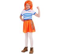 Rubies Costume ufficiale di Nami Stagione 1, a righe, per bambini, taglia 5-6 anni