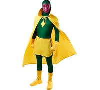 Rubie's Costume ufficiale Disney Marvel Vision da uomo, costume per adulti, Come mostrato, Standard