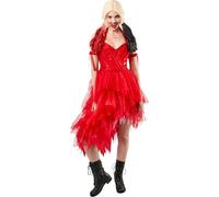 Rubie's, costume ufficiale Harley Quinn, vestito rosso da donna di Halloween Suicide Squad 2, costume da cattiva