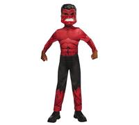 Rubie's Costume ufficiale Marvel Red Hulk classico per bambini, costume da supereroe per bambini, taglia 5-6 anni