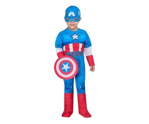 Rubies - Costume ufficiale Marvel Spidey and His Amazing Friends Captain America Deluxe, taglia 5-6 anni