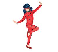 Rubie's Costume ufficiale Miraculous Ladybug per bambini e maschera per gli occhi, supereroe, taglia S 3-4 anni