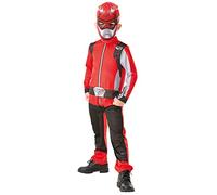 Rubies Costume ufficiale Power Rangers, Beast Morphers - Red Ranger classico costume per bambini, taglia S, 3-4 anni
