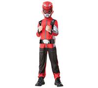 Rubies Costume ufficiale Power Rangers, Beast Morphers - Red Ranger Costume Deluxe per bambini, taglia M, 5-6 anni