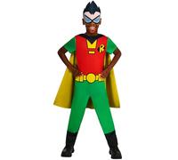 Rubies costume ufficiale WB DC Teen Titans Go Robin per bambini, costume da supereroe per bambini, taglia 5-6 anni