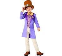Rubies Costume ufficiale WB Willy Wonka per bambini, taglia 9-10
