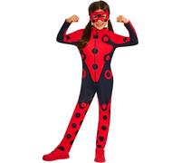 Rubies Costume ufficiale Zag America Miraculous Ladybug per bambini Tg.S (7/8 an