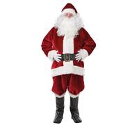 Rubies 300085XL Costume ufficiale da Babbo Natale cremisi, da uomo, XL (petto 116 cm, vita 91-101 cm) per Halloween e Halloween