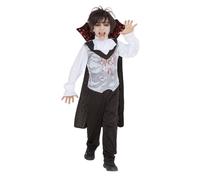 Rubies Costume Vampiro Insanguinato per bambino e bambina, Gilet insanguinato con annessa camicia, pantaloni e mantello, Conte Dracula, Vampiri, Vampires per Halloween, Carnevale, Cosplay e Feste