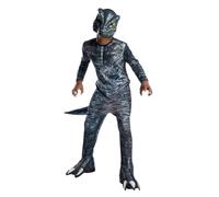 Rubies Costume Velociraptor Classic per bambini, Tuta, copristivali, coda e maschera, Oficial Jurassic World per Carnevale, Halloween, Natale e cumpleanno