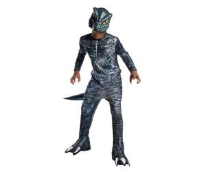 Rubies Costume Velociraptor Classic per bambini, Tuta, copristivali, coda e maschera, Oficial Jurassic World per Carnevale, Halloween, Natale e cumpleanno