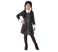 RUBIES Costume Wednesday Addams per Bambina, Abito Stampato, Wednesday Ufficiale