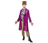 Rubies Costume Willy Wonka Deluxe per Adulti, Uomo e Donna, Abito e Cappello, Licenza Ufficiale per Carnevale, Cosplay, Feste e Halloween, Taglia XL