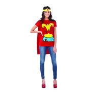 Rubie's DC Comics Wonder Woman - Kit di vestire da donna, maglietta super eroe,
