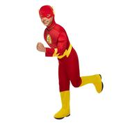Flash Costume Ragazzi Bambini Supereroe Dc Fumetto Decorato Deress Completo