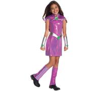 DC Superhero Girls Deluxe Starfire Girls Fancy Dress Costume Medium, Rosa, M