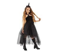 Rubies Costume Unicorno Scuro per ragazze, Vestito con tulle e cerchietto con corno, Oficiale Rubies per halloween, carnevale e cumpleanno