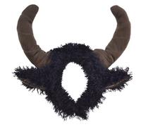 Rubies Fascia Con Corna Di Toro Finto Pelo Animale Brown Polyester