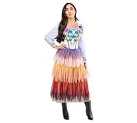 Rubies Hunger Games - Costume da ballata di uccelli canori e serpenti, Lucy Gray Baird, per donne adulte, Come mostrato, X-Small