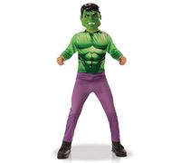 RUBIE'S I-640922L - Costume da Hulk The Avengers, colore verde, taglia L-7 a 8 anni - 117 a 128 cm