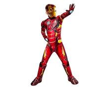 Rubies Iron Man Premium Costume per ragazzi e ragazze, Jumpsuit con armatura 3D e reattore, copristivali, maschera e guanti, ufficiale Marvel per Carnevale, Halloween, Compleanno, Natale