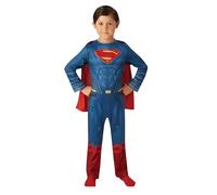 Rubies- Justice League Part 1-D C Lega della Giustizia Rubie's, Costume Ufficiale DC Superman, per Bambini, età 9-10 Anni, Altezza 140 cm Ragazzi, Cartoni Animati, Blu, 640812