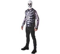 Rubie's - Kit costume ufficiale di Milite Teschio (Skull Trooper) di Fortnite, skin di gioco Nero Size Medium, Chest 38-41 Inch