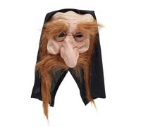Rubies Maschera Cappuccio Nani Goblin Troll Hobbit Beardo Old Man Beige