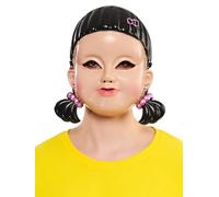 Rubies Maschera Robot Bambina, Luce Verde, Luce Rossa Gioco per Adulti Accessori Costume Taglia Unica Unisex Licenza Ufficiale di Squid Game Netflix per Halloween