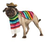 Rubies Messicano Serape Sombrero Poncho Cani Gatti Pets Halloween Costume 887817