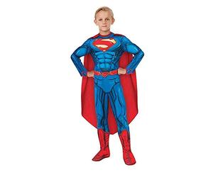 Rubie's Official DC Comics Superman Deluxe Boys Costume Outfit, Kids Fancy Dress Super Hero