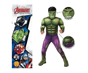 Rubies Official Marvel Avengers Costume Carnevale Hulk Deluxe taglia 7-8 anni