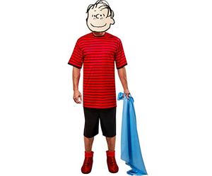 Rubie's Peanuts Linus Costume Top, corto, maschera in schiuma e coperta, come mostrato, L, Come mostrato, Large