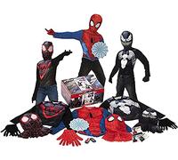 Rubies Petto Spiderman per bambino e bambina, include tre modelli di Spiderman, Miles Morales e Venom, Ufficiale Marvel per Natale, Halloween