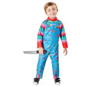 Rubie's Playa 2 Chucky - Costume da bambino con tuta e puntello, 4T