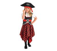 Rubie's Raggy Travestimento da Pirata per Ragazze - Costume Bambini - Medium - 116 centimetri
