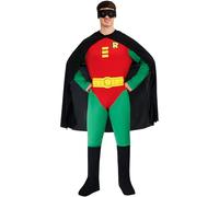 Rubie's Robin Classic Costume da Robin per Ragazzo, Uomini, Fan di DC Comics, Appassionati di Supereroi, Halloween, Verde, Gomma, Taglia Unica, Leggero, Solo Lavaggio a Mano, Fumetto, Adulti