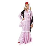 Rubie's Rubies Costume Chulapa di Lusso per Ragazze, Vestito chulapa per Bambini, con Scialle, Fazzoletto, Garofano e Borsa per San Isidro (S8750-T)