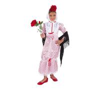 Rubie's Rubies Costume Chulapa per bambini con abito stampato a pois rossi per San Isidro, Chulapos, Madrid Carnevale