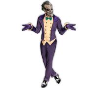 Joker Deluxe Uomo Costume Halloween Batman Vestito + Maschera