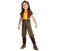 Rubie's- Rubies-Costume Ufficiale Disney Deluxe, Raya e L'Ultimo Drago per Bambine Ragazze, Multicolore, 9-10 anni, 3010639-10000