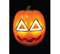 RUBIE'S RUBIES HALLOWEEN - Accessorio per travestimento da adulto ufficiale, maschera zucca luminosa e sonora, taglia unica, batterie incluse, per costume Halloween, donne e uomini, arancione