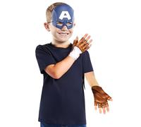 RUBIE'S Rubies Marvel Capitan America Ufficiale Set Maschera + Guanti Capitan America Taglia Unica