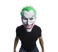 Rubie's Rubies Mashera Joker PVC con capelli per adulti, Accessori, Complemento da costume, Taglia Unica, Unisex, Ufficiale DC Comics per Halloween, Feste e cosplay