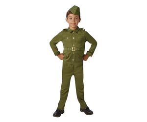 Rubie's- Rubino Costume Ufficiale della seconda Guerra Mondiale da Soldato per Bambini, per la Settimana del Libro, Piccolo 3-4 Anni Ragazzi, Multicolore, S, 620786S