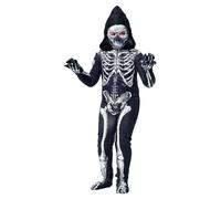 Rubies Scheletro Cattivo per bambino e bambina, Tuta con guanti e cappuccio, Licenza Ufficiale, Scheletros, Skeletons per Halloween, Carnevale, Cosplay e Feste